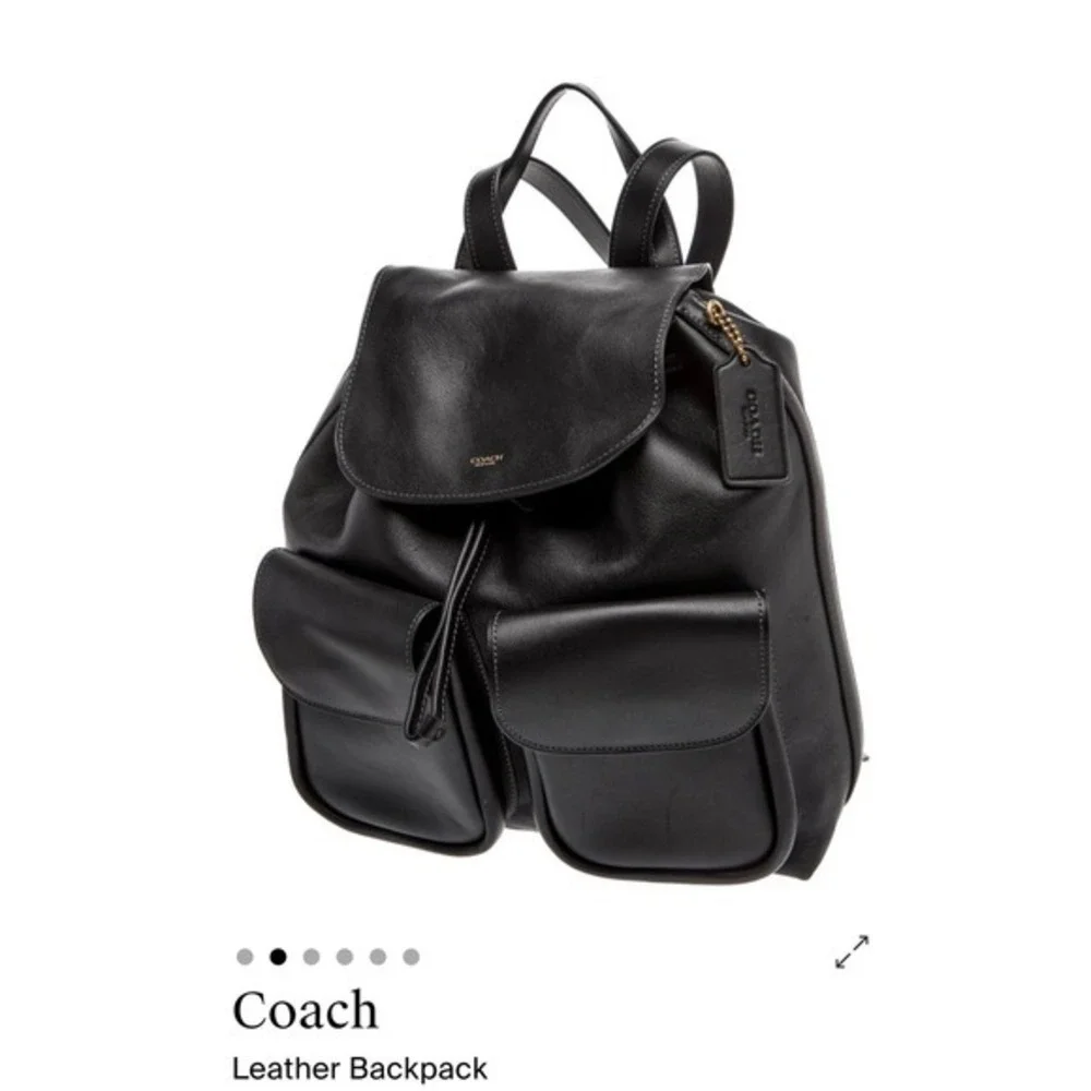 Coach Crosby Leather Backpack 28 Women's‎ Medium Black Excellent